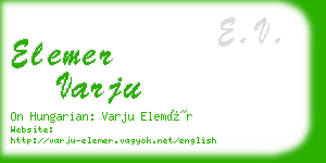 elemer varju business card